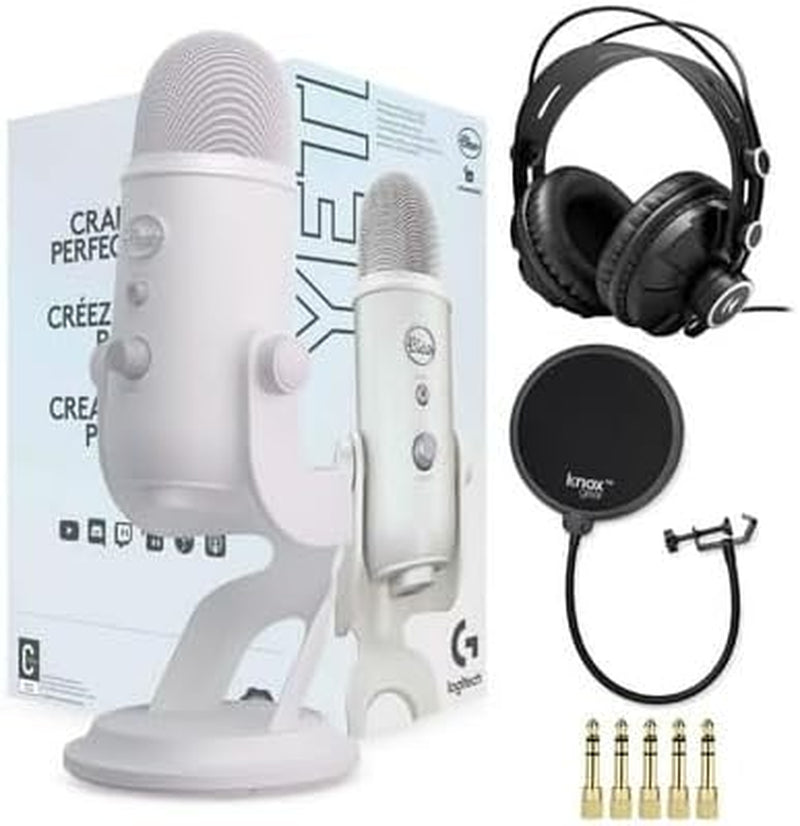 Streamer Bundle: Yeti Microphone + Knox Gear Headphones + Pop Filter (3in1)