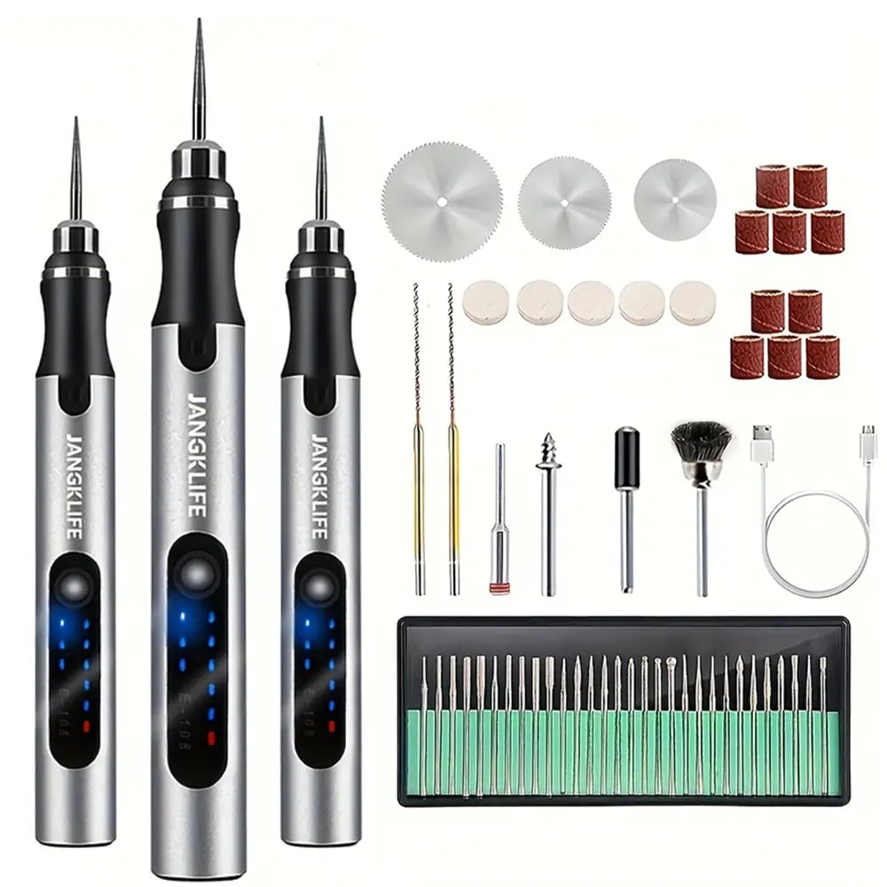 CraftPro Rotary Tool Kit: Woodworking Engraving Drill Pen DIY Jewelry Metal Glass #CordlessRotaryTool
#RotaryTool
#PowerTool
#DIYTool
#CraftTool
#ToolKit
#CordlessTool
#HandTool
#MultiTool
#GrinderTool #CordlessFreedom
#PortableTool
#USBRechargeable
#VariableSpeed
#CompactTool
#LightweightTool
#EasyToUse
#VersatileTool
#MultiFunctional
#DIYProjects
#CraftProjects
#EngravingTool
#GrindingTool
#SandingTool
#PolishingTool
#CarvingTool
#DetailingTool
#90MinRuntime
#FastCharging
#LEDIndicator#DIYers
#Crafters