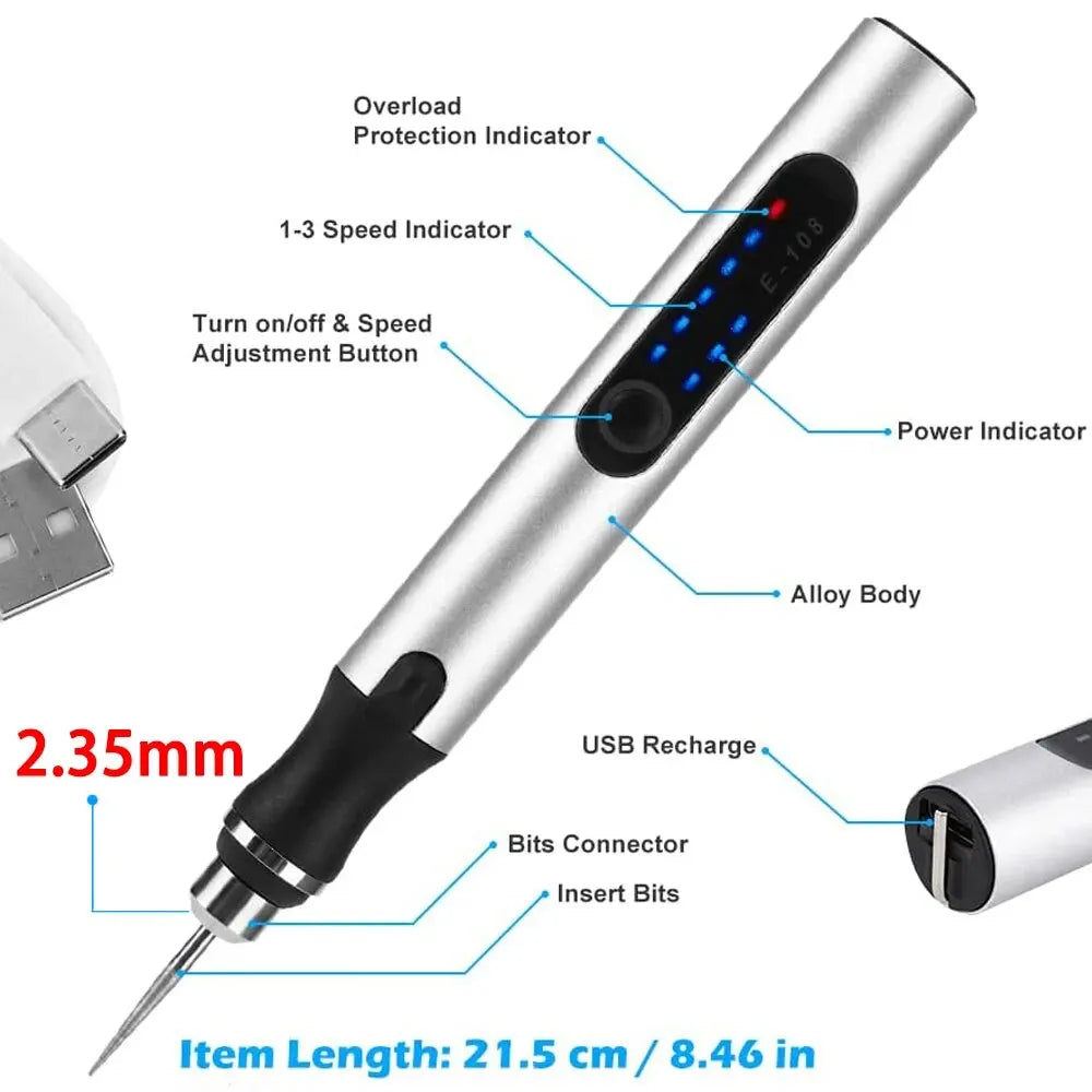 CraftPro Rotary Tool Kit: Woodworking Engraving Drill Pen DIY Jewelry Metal Glass #CordlessRotaryTool
#RotaryTool
#PowerTool
#DIYTool
#CraftTool
#ToolKit
#CordlessTool
#HandTool
#MultiTool
#GrinderTool #CordlessFreedom
#PortableTool
#USBRechargeable
#VariableSpeed
#CompactTool
#LightweightTool
#EasyToUse
#VersatileTool
#MultiFunctional
#DIYProjects
#CraftProjects
#EngravingTool
#GrindingTool
#SandingTool
#PolishingTool
#CarvingTool
#DetailingTool
#90MinRuntime
#FastCharging
#LEDIndicator#DIYers
#Crafters